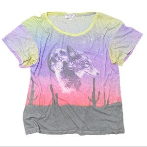 WILDFOX Lone Wolf Manchester Tee Moon Desert